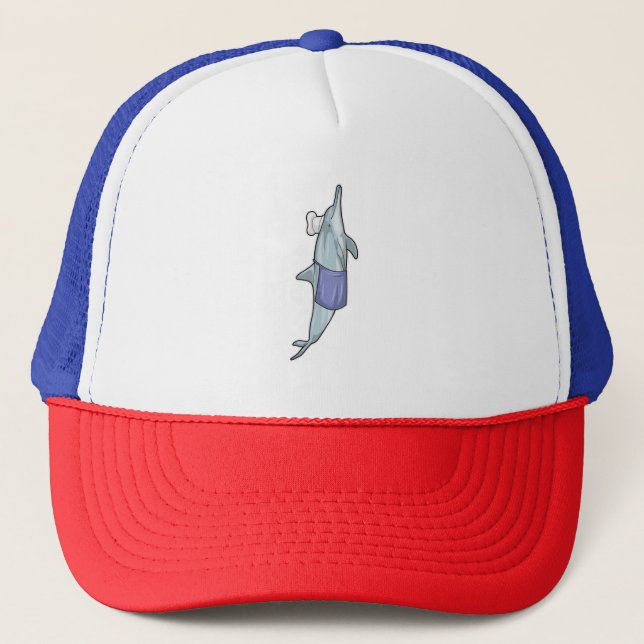 Delfín cocinado con gorra Chef (Anverso)