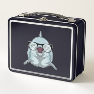 Delfín como nerd con lentes