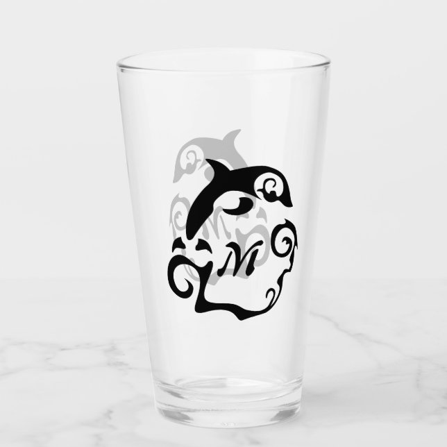 Delfín de silueta en una ola del mar Negro (Anverso)