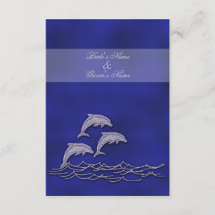 Delfín elegante RSVP del boda de playa