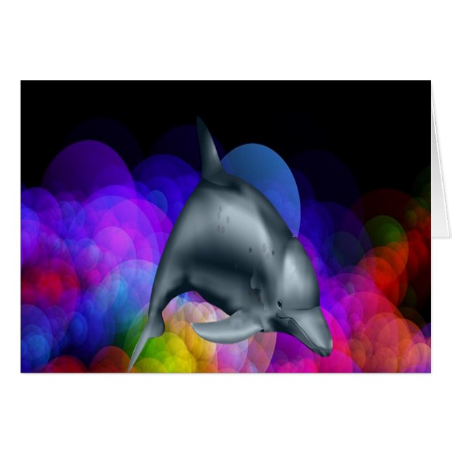 Delfín en agua de color (Anverso (Horizontal))