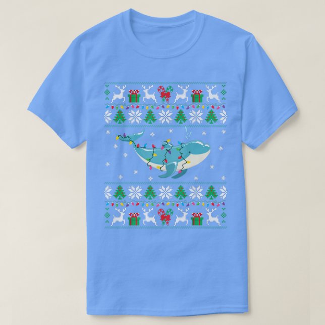 Delfín Navidades feos suéter delfines navidades (Diseño del anverso)