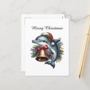 Delfín personalizable festivo Feliz Navidad