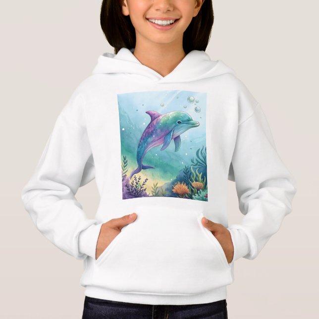 delfín pintado a la acuarela (Anverso)