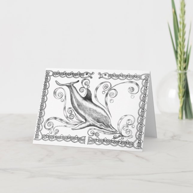 "Delfín tarjeta de felicitaciones de II" (Anverso)