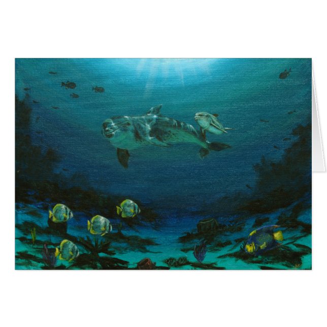 Delfín y becerro de la madre (Anverso (Horizontal))