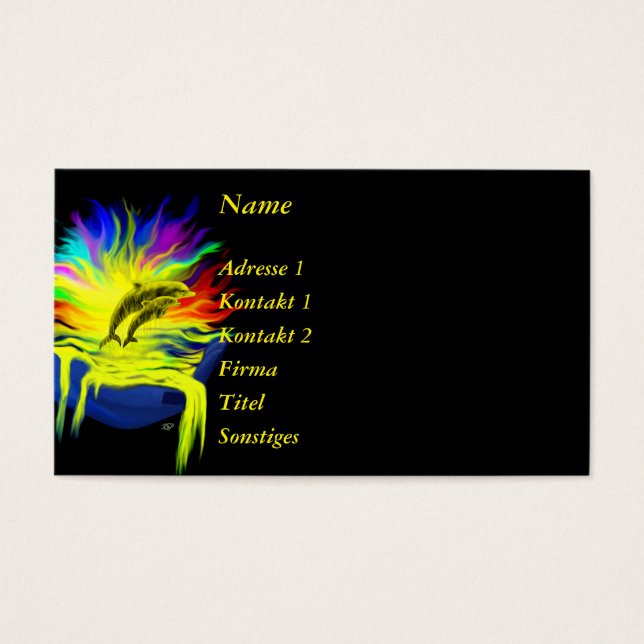 Delfines al sol con mano (Frente)