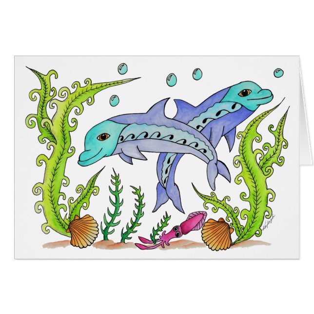 Delfínes juguetones (Anverso (Horizontal))