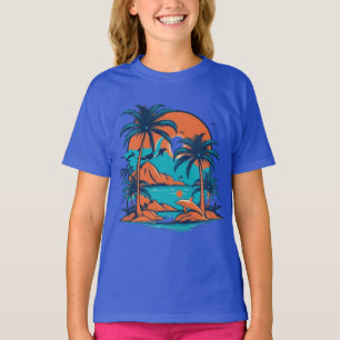 Delfines muy bien educados saltando en la camiseta