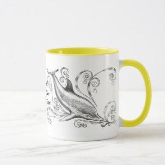 "Delfínes taza del campanero del carbón de leña