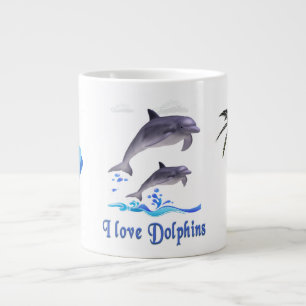 Delfines tazas de café grandes