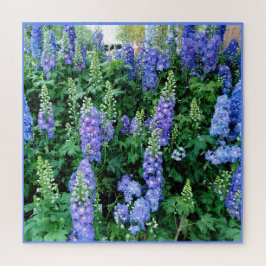 Delfinio Hermosas Flores Azules Rompecabezas Rompe