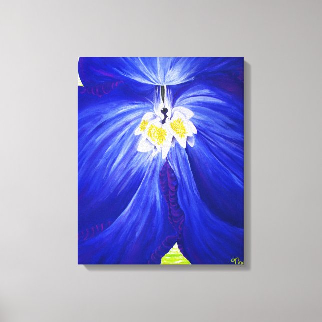 Delfinio - Pintura original, lienzo envuelto (Anverso)