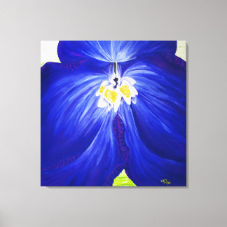 Delfinio - Pintura original, lienzo envuelto