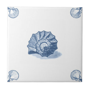 Delft Shell espiral teja con las esquinas de Shell