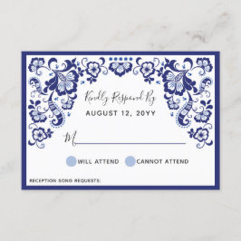 Delfts Blauw | Tarjeta Delft Blue Dutch Wedding RS
