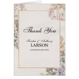 Delicada acuarela Boda Floral Gracias