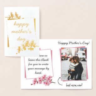 Delicada Blossom rosa feliz tarjeta del día de la 