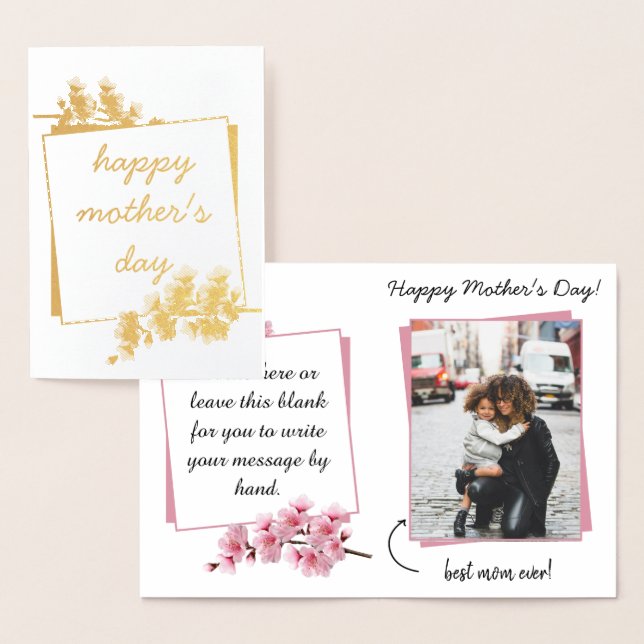 Delicada Blossom rosa feliz tarjeta del día de la  (Demostración)