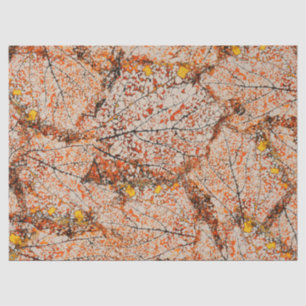 Delicada caída seca deja papel de tejido Naranja