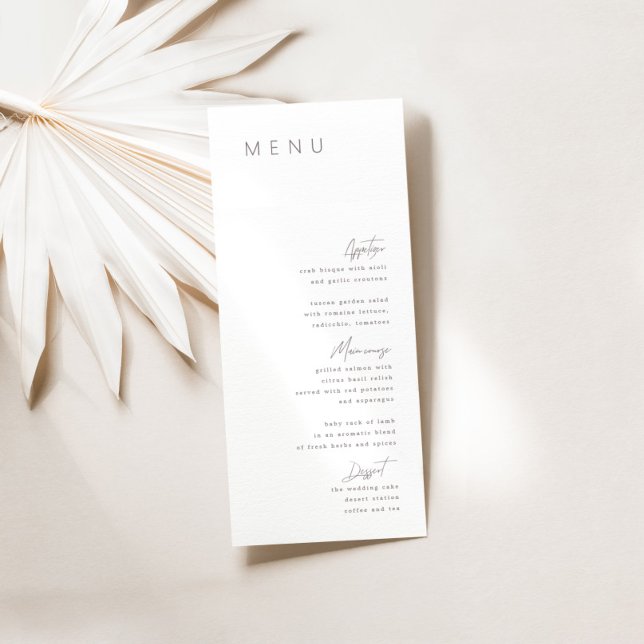 Delicada caligrafía Menú Boda moderno (Subido por el creador)