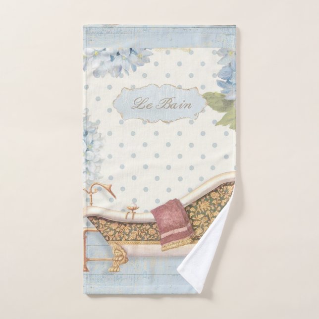 Delicada decoración de baño francés "Le Bain" (Toalla de mano)