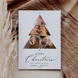 Delicada foto de compromiso de árbol de navidad co<br><div class="desc">Esta delicada tarjeta de festividad de compromiso de árbol de Navidad es el saludo perfecto y simple de las vacaciones. El romántico diseño minimalista presenta una bonita y elegante tipografía negra sobre un fondo blanco con un aspecto limpio y sencillo. La tarjeta dice "casarse con Navidades del futuro mr y...</div>