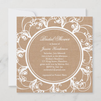 Delicada invitación a ducharse de novias florales