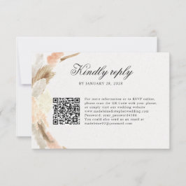 Delicada pampas hierba en línea RSVP Código QR