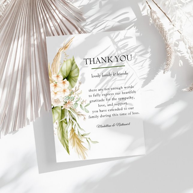 Delicada plantilla de agradecimiento a Boda verde (Subido por el creador)