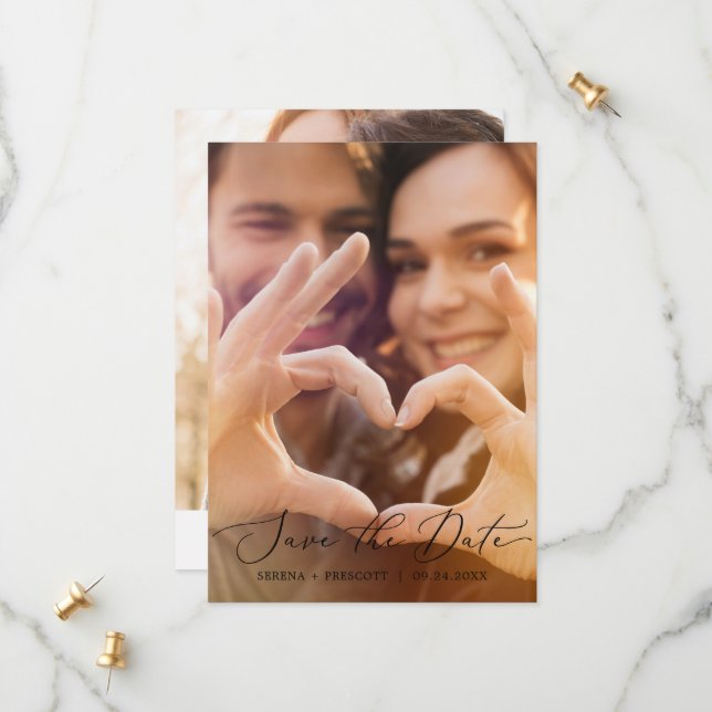 Delicada plantilla de fotos de luz negra Guardar l (Anverso/Reverso In Situ)