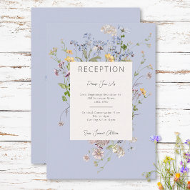 Delicada recepción Boho Wildflowers Periwinkle