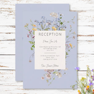 Delicada recepción Boho Wildflowers Periwinkle