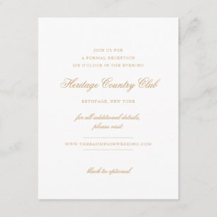 Delicada recepción de marfil y oro de boda