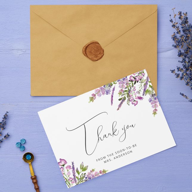 Delicada tarjeta de agradecimiento a Flor silvestr (Subido por el creador)