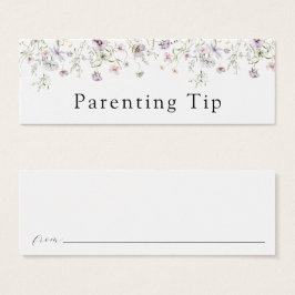 Delicada tarjeta de consejo para padres de flores 