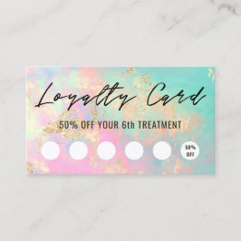 delicada tarjeta de fidelización de textura opal