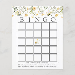 Delicada tarjeta de juego de Bingo para Flor Silve
