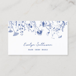 Delicada tarjeta de visita de chinoiserie floral