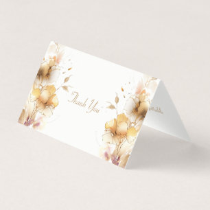 Delicada tarjeta Golden Floral Gracias
