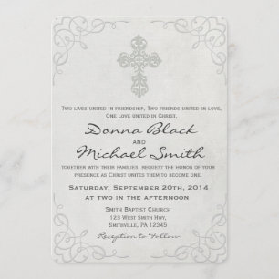 Delicadas invitaciones de matrimonio entre religio