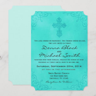 Delicadas invitaciones de matrimonio entre religio