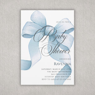 Delicado Arco Azul Simple Plantilla Baby Shower