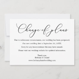 Delicado Cambio De Caligrafía De Planes Tarjeta Bo