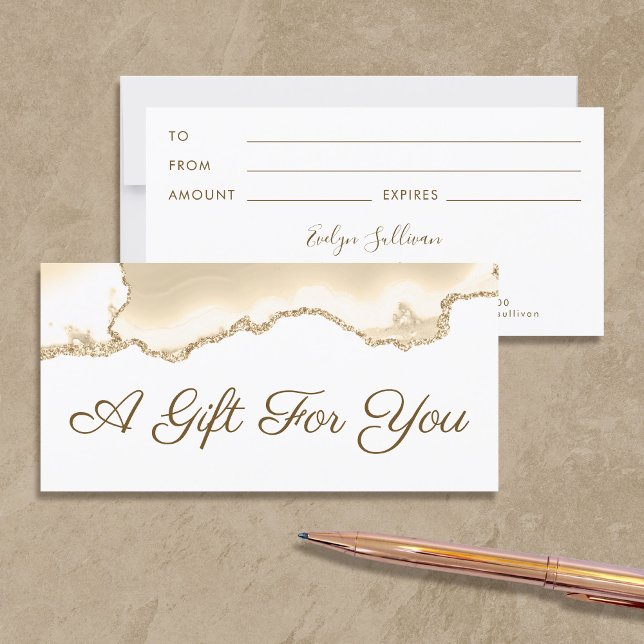 delicado certificado de regalo de agate de melocot (Subido por el creador)