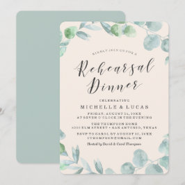 Delicado Círculo Floral | Invitación para Cena de 