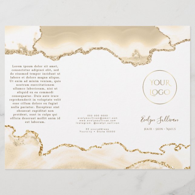 delicado folleto de agate de melocotón (Anverso)