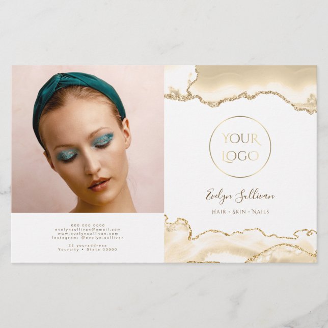 delicado folleto del biplio de melocotón agate (Anverso)