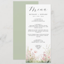 Delicado menú Boda floral