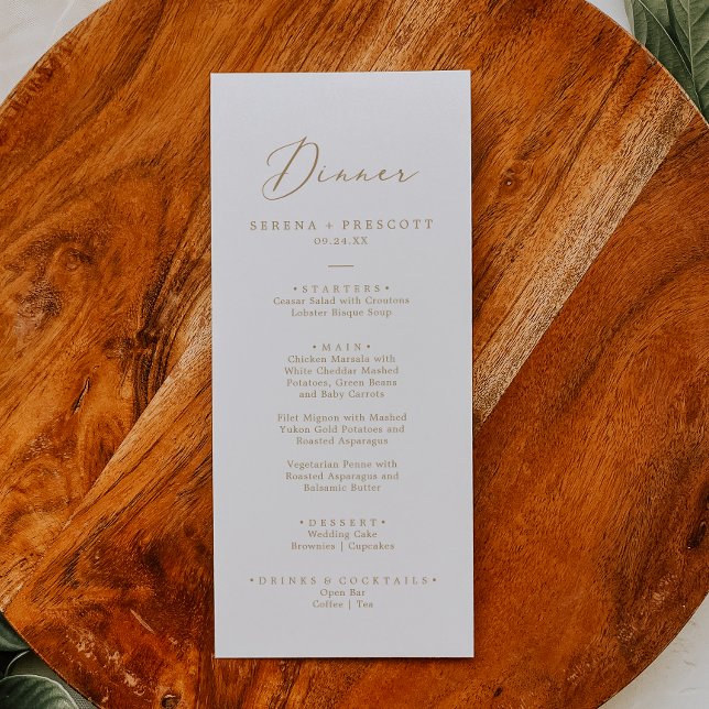 Delicado menú de cena Boda de oro (Subido por el creador)